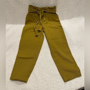 Mid-Rise Paperbag Pants